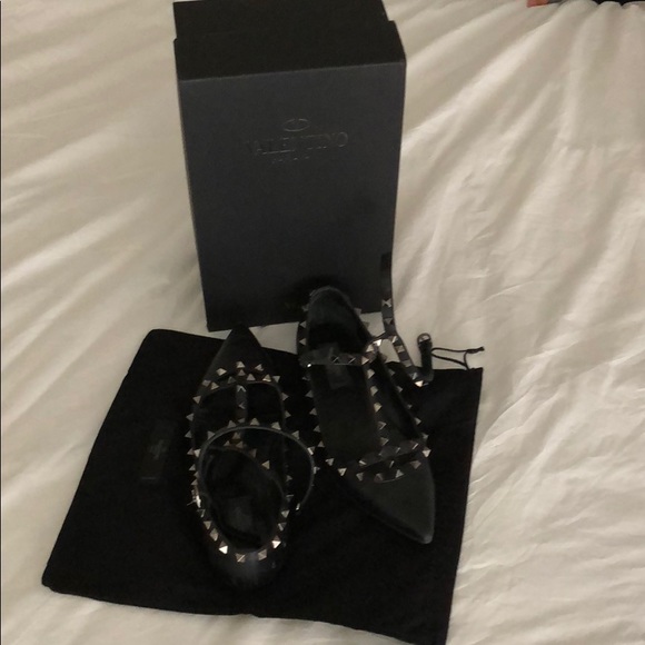 Valentino rockstud leather flat - Picture 3 of 7